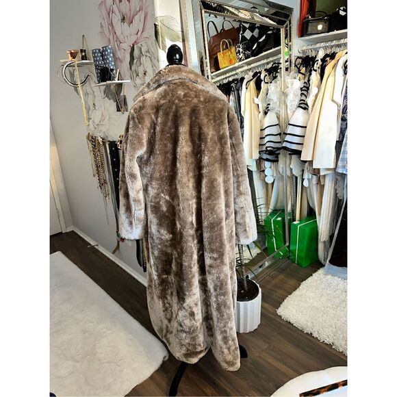 Boohoo Teddy Longline Coat SZ 8 - Picture 7 of 7